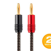 Monoprice 34309 AFFINITY PREMIUM 14AWG BRAIDED SPEAKER WIRE WITH GOLD PLATED BANANA PLUG CONNECT