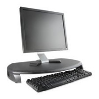 Kantek MS280B MONITOR STAND W/KEYBOARD STORAGE, BLACK