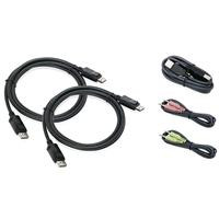 Iogear G2L92A2U 4K DUAL VIEW DP KVM CABLE KIT-TAA TAA COMPLIANT