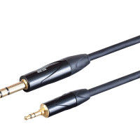 Monoprice 35797 STAGE RIGHT BY MONOPRICE ON TOUR CABLES - 1/4IN TRS MALE CONNECTOR TO 1/8IN TRS