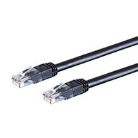 Monoprice 36212 MONOPRICE CAT6 14FT BLACK OUTDOOR PATCH CABLE_ UTP_ 24AWG_ 550MHZ_ PURE BARE COP