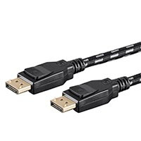 Monoprice 37918 MONOPRICE BRAIDED DISPLAYPORT 1.4 CABLE 1.5FT GRAY