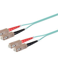 Monoprice 38411 MONOPRICE MULTI-MODE OM4 FIBER OPTIC CABLE - SC-SC UL 3MM 50/125 OFNR DUPLEX AQU
