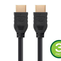 Monoprice 39516 MONOPRICE 4K NO LOGO HIGH SPEED HDMI CABLE 1.5FT - CL2 IN WALL RATED 18 GBPS BLA