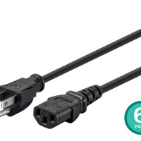 Monoprice 39781 MONOPRICE POWER CORD - NEMA 5-15P TO IEC 60320 C13 18AWG 10A/1250W 125V 3-PRONG