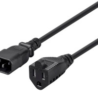 Monoprice 40058 MONOPRICE DESKTOP COMPUTER POWER CORD - IEC 60320 C14 TO NEMA 5-15R_ 18AWG_ 10A/