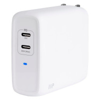 Monoprice 41988 MONOPRICE USB-C CHARGER 68W 2 PORT PD GAN TECHNOLOGY FOLDABLE WALL CHARGER WHITE