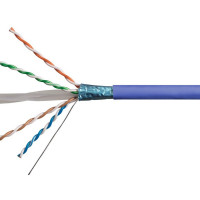 Monoprice 42346 MONOPRICE CAT6A 500FT PURPLE CMR UL BULK CABLE_ TAA_ SHIELDED (F/UTP)_ SOLID_ 23