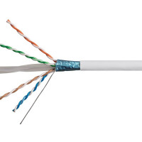 Monoprice 42347 MONOPRICE CAT6A 500FT WHITE CMR UL BULK CABLE_ TAA_ SHIELDED (F/UTP)_ SOLID_ 23A