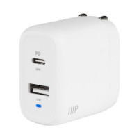 Monoprice 42621 MONOPRICE USB-C CHARGER_ 32W 2-PORT PD GAN TECHNOLOGY FOLDABLE WALL CHARGER WHIT
