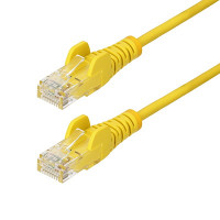Startech N6PAT25YLS 25FT YELLOW SLIM CAT6 ETHERNET CABLE, SNAGLESS, 100W POE, UTP, LSZH, 28AWG BARE