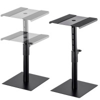 Monoprice 600023 MADE OF STEEL, STAGE RIGHT DESKTOP MONITOR STANDS ARE HEIGHT ADJUSTABLE, ALLOWIN