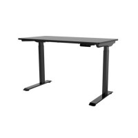 Monoprice 42763 SIT-STAND DESK W/ WOOD TOP (BLACK BASE; BLACK TOP)