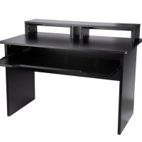 Monoprice 600039 STAGE RIGHT BY MONOPRICE STUDIO WORKSTATION WITH DUAL 3U RACK BAYS AND 61-KEY KE