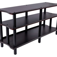 Monoprice 43165 MONOLITH BY MONOPRICE DOUBLE-WIDE XL 3-TIER AV STAND ESPRESSO