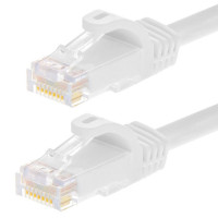 Monoprice 43343 MONOPRICE CAT6 3FT WHITE 12-PK PATCH CABLE_ UTP_ 24AWG_ 550MHZ_ PURE BARE COPPER