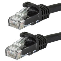 Monoprice 43347 MONOPRICE CAT6 10FT BLACK 12-PK PATCH CABLE_ UTP_ 24AWG_ 550MHZ_ PURE BARE COPPE