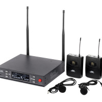 Monoprice 600061 STAGE RIGHT BY MONOPRICE 200-CHANNEL UHF DUAL LAVALIER WIRELESS MICROPHONES SYST