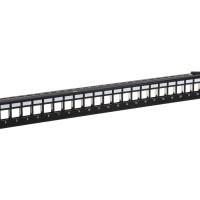 Monoprice 43544 MONOPRICE 24-PORT BLANK KEYSTONE SHIELDED PATCH PANEL 1U WITH WIRE SUPPORT BAR