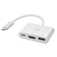 Monoprice 43788 3-IN-1 ADAPTER WITH HDMI, USB 3.0 TYPE-A, AND USB-C OUTPUTS