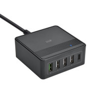 Monoprice 43791 THIS 5-PORT CHARGING STATION INCLUDES BOTH USB TYPE-C AND TYPE-A PORTS FOR COMPA