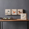 Rustic Wood Bird Plaque (Set of 4)