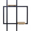 Iron Metal Wall Hanging with Wood Shelves 33.5