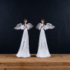 Angel Figurine with Silver Floral Accent (Set of 2)