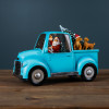 Snow Globe Santa In Truck w/Dogs 8.75