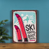 Framed Ski Lodge Wall Sign 15.5