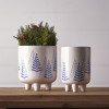 Modern Pine Tree Planter with Legs (Set of 2)