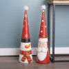 Metal Santa and Snowman Cone (Set of 2)