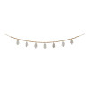 Bead and Tree Garland 6'L Wood/Wool