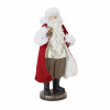 Flocked Santa Figurine with Toy Accents (Set of 2)