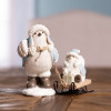 Winter Bird with Sled Figurine (Set of 2)