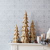 Rustic Gold Pine Tree (Set of 3)