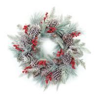 Pine Berry Cone Wreath 27