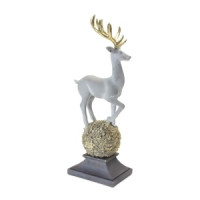 Winter Deer Figurine on Orb 14