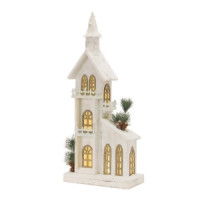 LED Lighted Winter Church Display 27