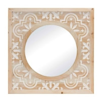 Ornate Carved Wood Wall Mirror 23.25