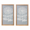 Framed Paper Mache Flower Wall Art (Set of 2)