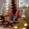 Holiday Children Shelf Sitter with Skis and Skates (Set of 4)