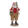 Farmer Santa Figurine with Lantern 9.5