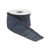 Dark Grey Glitter Wired Ribbon (Set of 2)