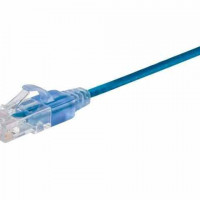 Monoprice 44505 MONOPRICE CAT6A 7FT BLUE PATCH CABLE_ UTP_ 30AWG_ 10G_ PURE BARE COPPER_ SNAGLES