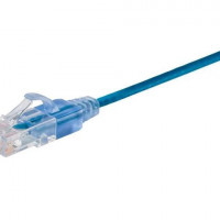 Monoprice 44513 MONOPRICE CAT6A 50FT BLUE PATCH CABLE_ UTP_ 30AWG_ 10G_ PURE BARE COPPER_ SNAGLE