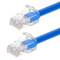 Monoprice 44642 MONOPRICE CAT6A 1FT BLUE COMPONENT LEVEL PATCH CABLE_ UTP_ 24AWG_ 500MHZ_ PURE B