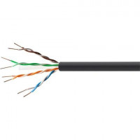 Monoprice 44660 MONOPRICE CAT6A 2FT BLACK FLEXIBLE TPE PATCH CABLE_ UTP_ 24AWG_ 500MHZ_ PURE BAR