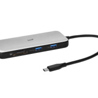 Monoprice 44834 MONOPRICE 8-IN-1 DUAL HDMI 4K@60HZ DOCK WITH 10GBPS USB PORTS PD MAX 100W SD AND
