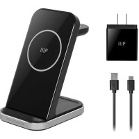Monoprice 44836 MONOPRICE 3 IN 1 WIRELESS CHARGING STATION FOR IPHONE, APPLE WATCH, AIRPODS, BUN